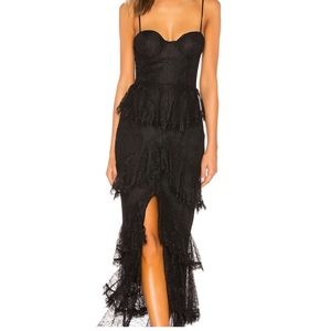 COPY - Majorelle Tiered Lace Dress, Black
